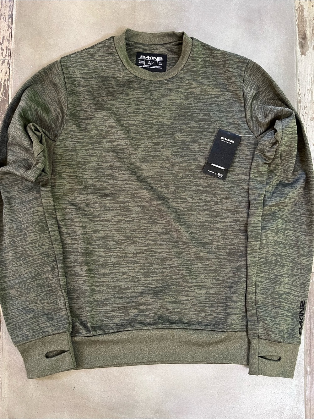 Dakine Men's Liberator Lightweight Crew Sweatshirt Green Heather Small S NWT